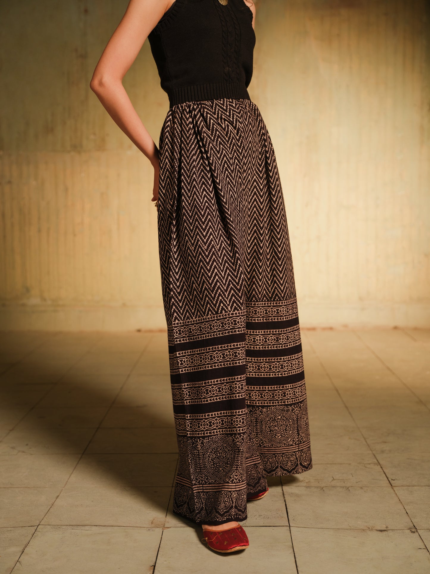 Ajrak Black Trouser
