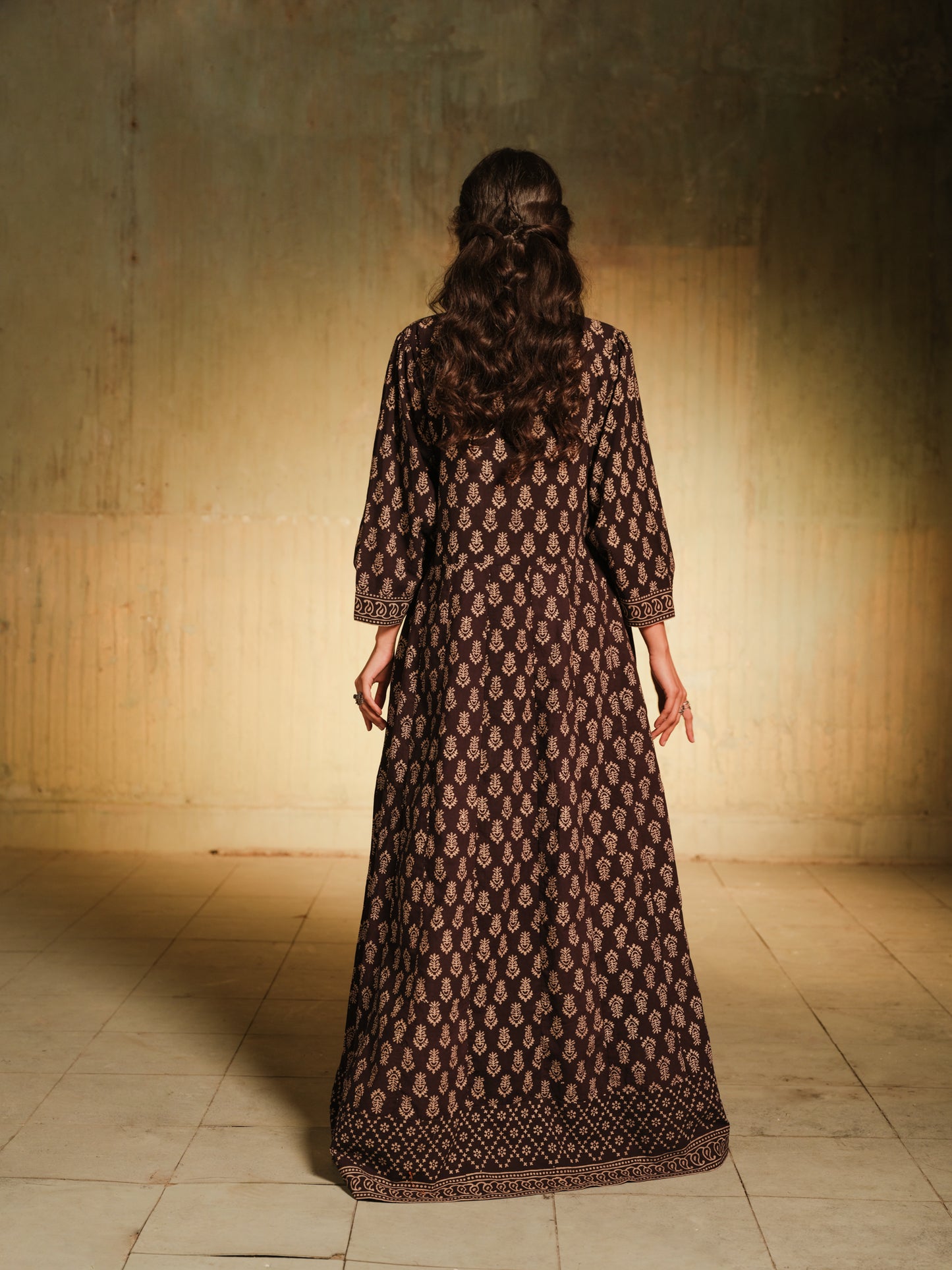 Ajrak Black Frock