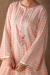 Peach Pintuck Kurta