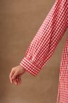 Rosewater Check Kurta