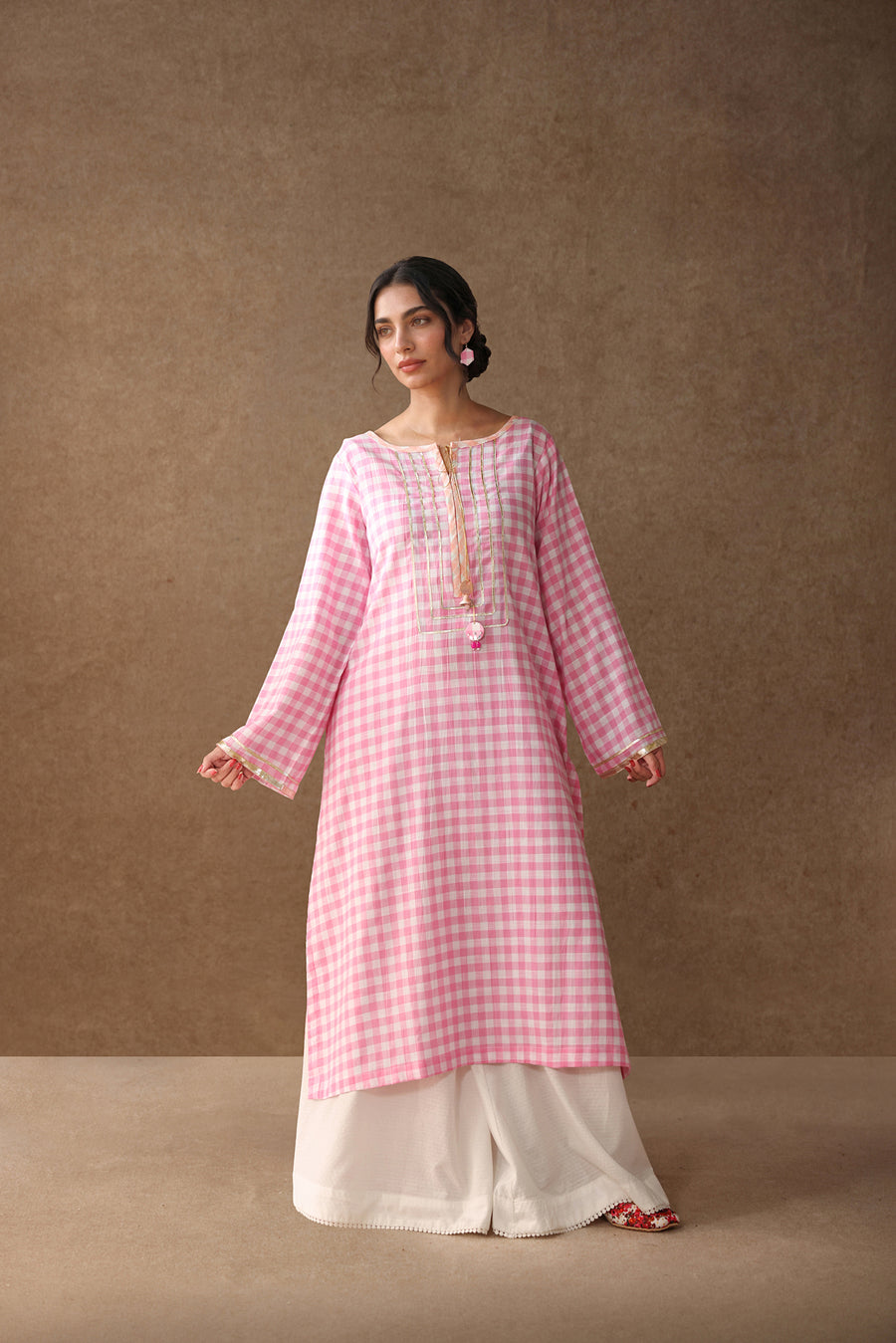 Candy Check Kurta
