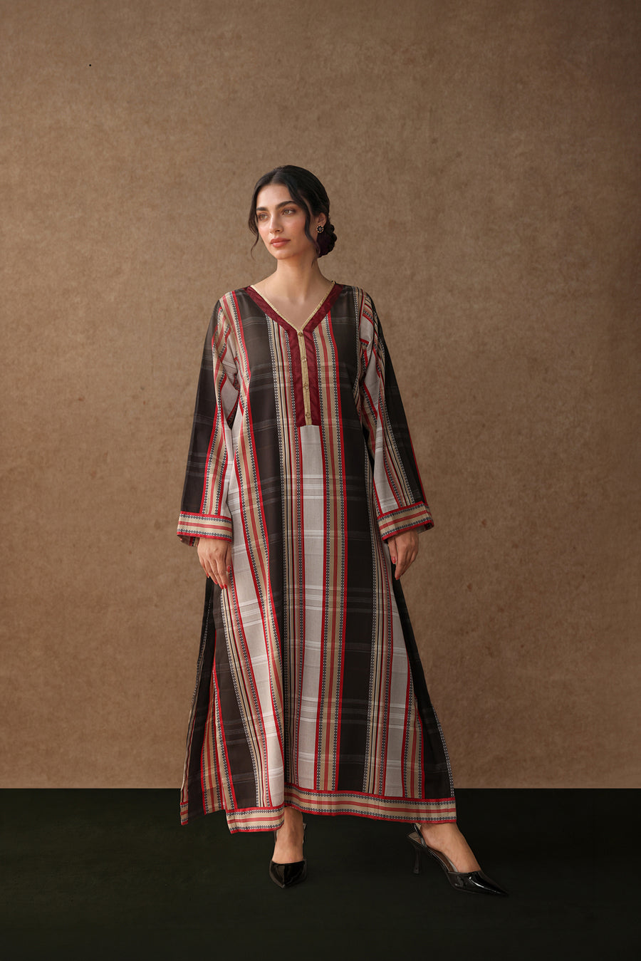 Terracotta Stripe Kurta