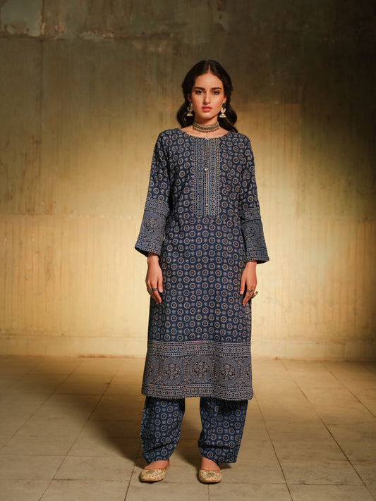 Ajrak Blue Bubble