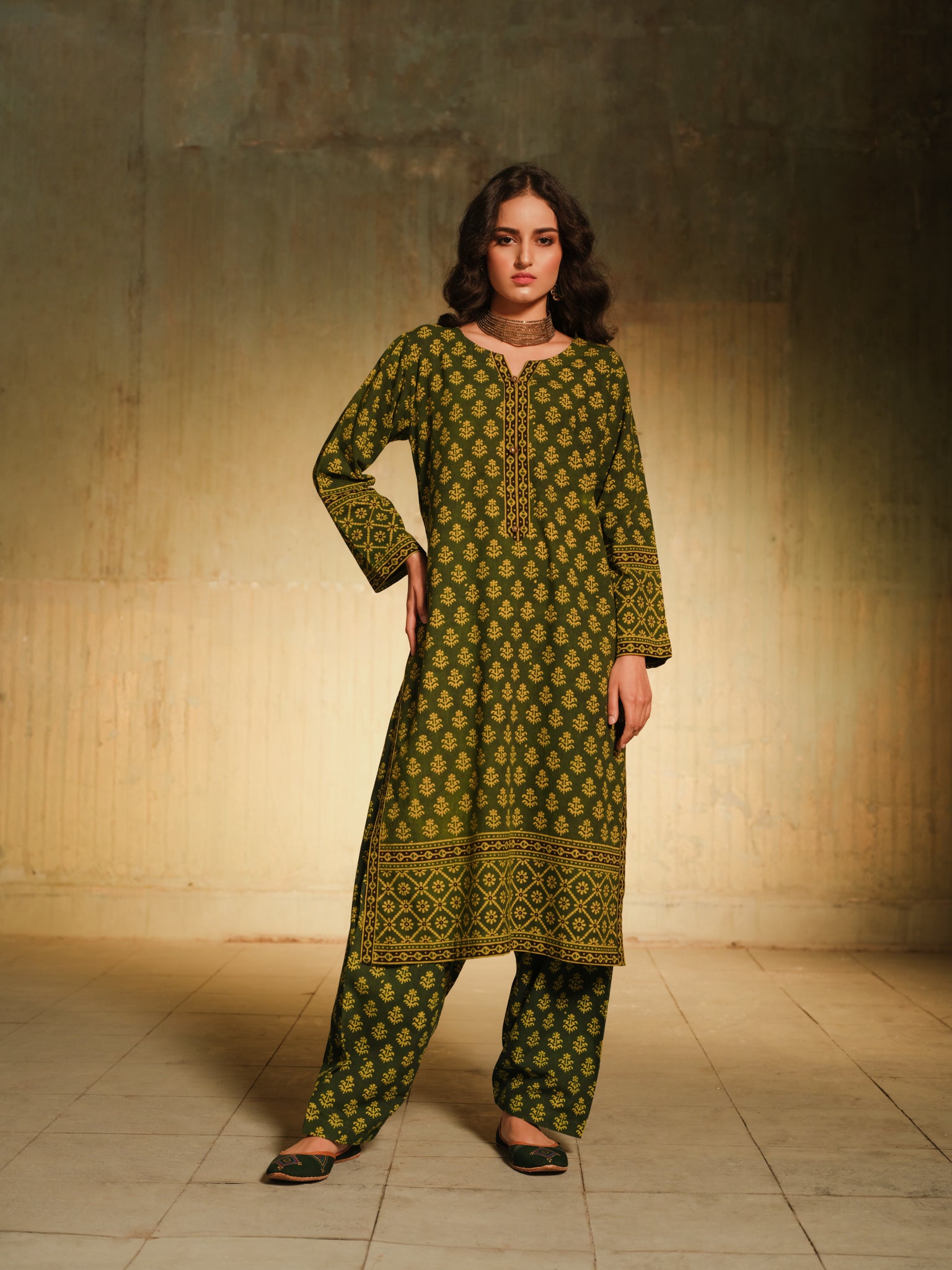 Ajrak Green Flow – Humjolionline.pk